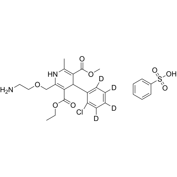 Amlodipine-d4 besylate (Amlodipine benzenesulfonate-d4 besylate)